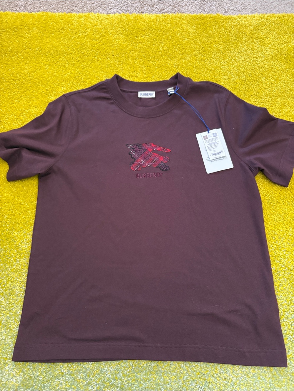 Burberry Dark Burgundy Short-Sleeve Logo Tee